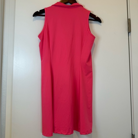 🪩 Hot Pink Unmarked Sleeveless Athletic/ Tennis Dress Athleisure, Sporty Small - Picture 4 of 5